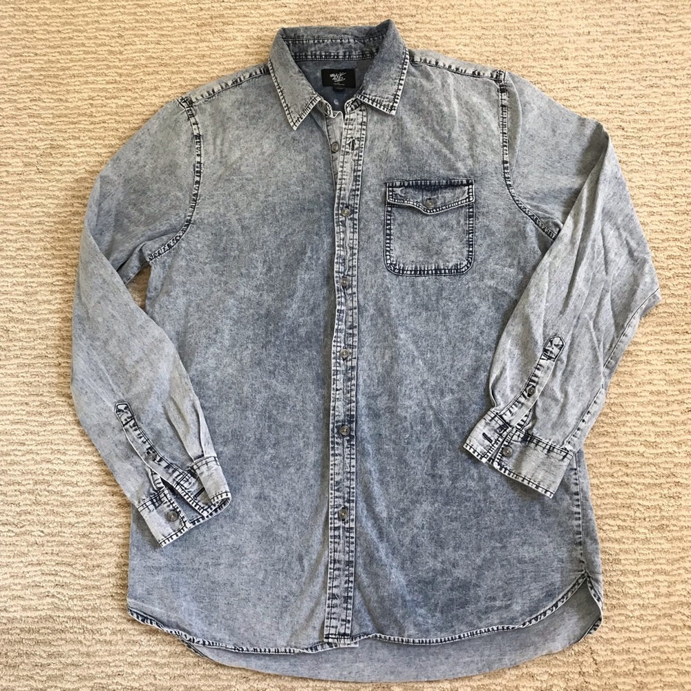 COTTON ON Acid Wash Denim Long-Sleeve